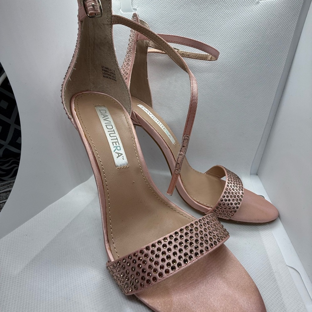 David Tutera Blush Strappy Heels